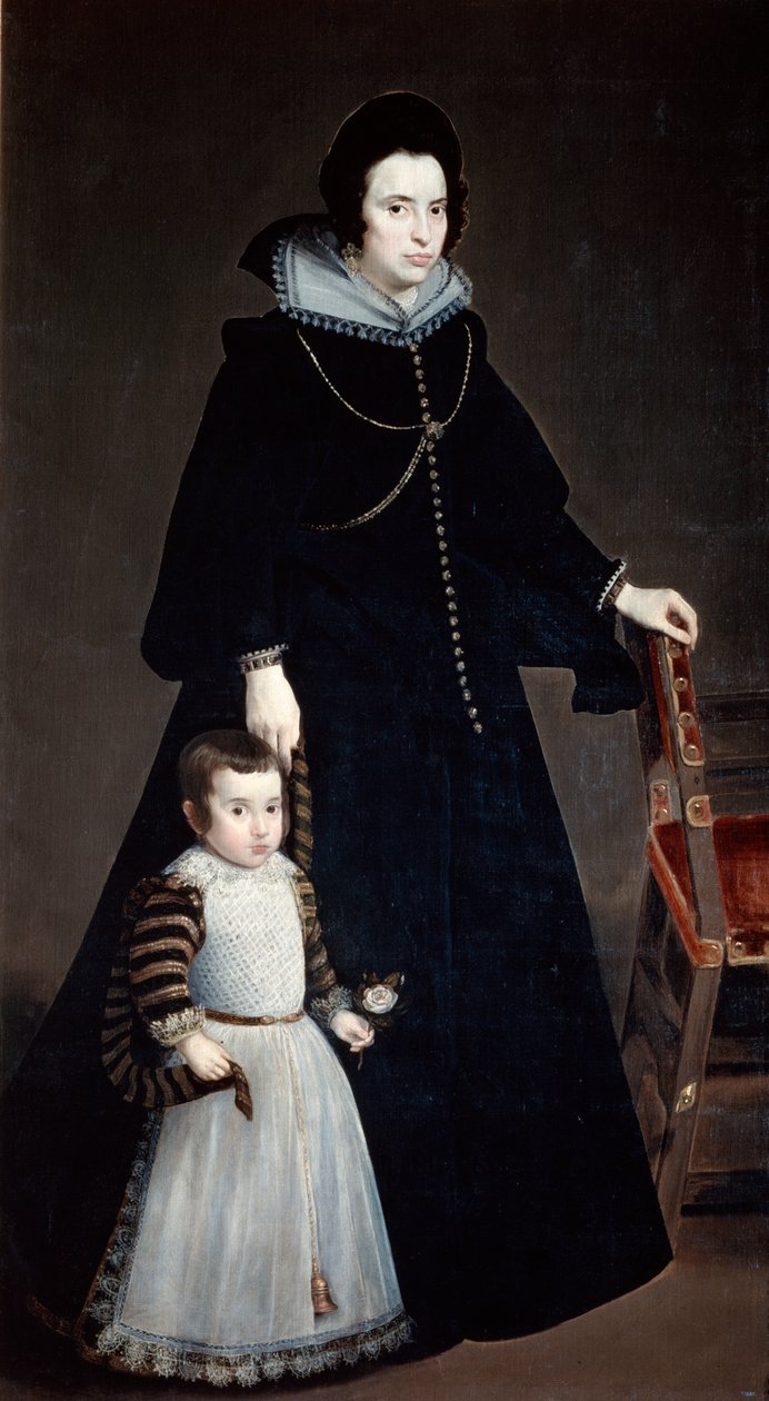 Dona Antonia Ifenarrietta i jej syn, 1631 autorstwa Diego Velázquez