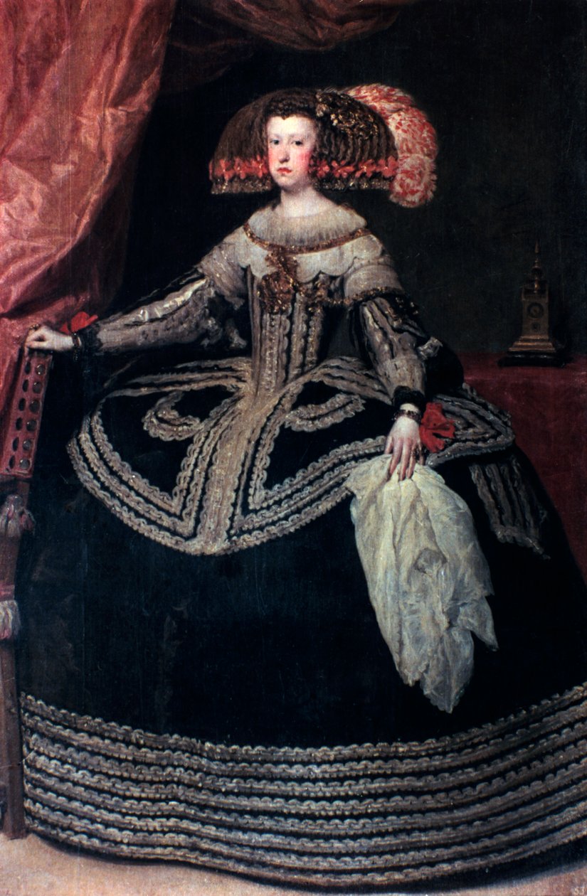 Królowa Doña Mariana Austrii, ok. 1652-1653. autorstwa Diego Velázquez