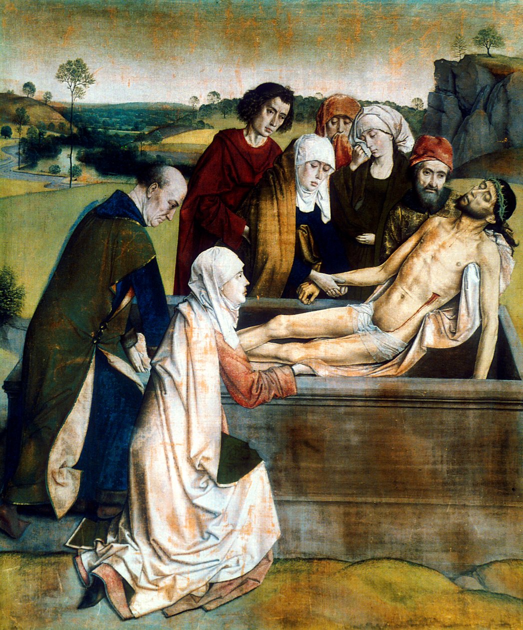 „Złożenie do grobu”, 1450s autorstwa Dieric Bouts
