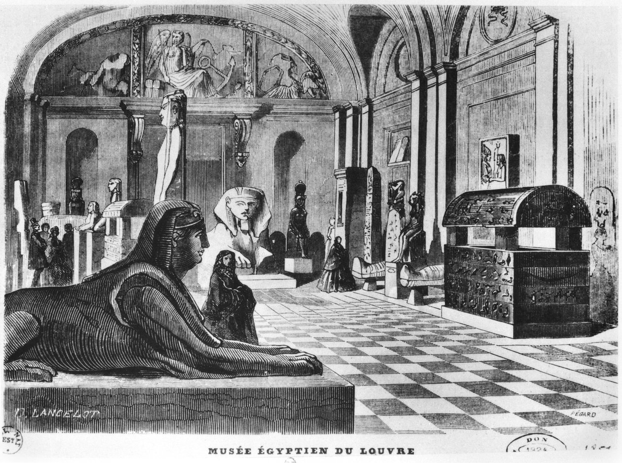 Pokoje egipskie w Muzeum Luwru, wyryte przez Pegarda (XIX w.) 1851 autorstwa Dieudonne Auguste Lancelot