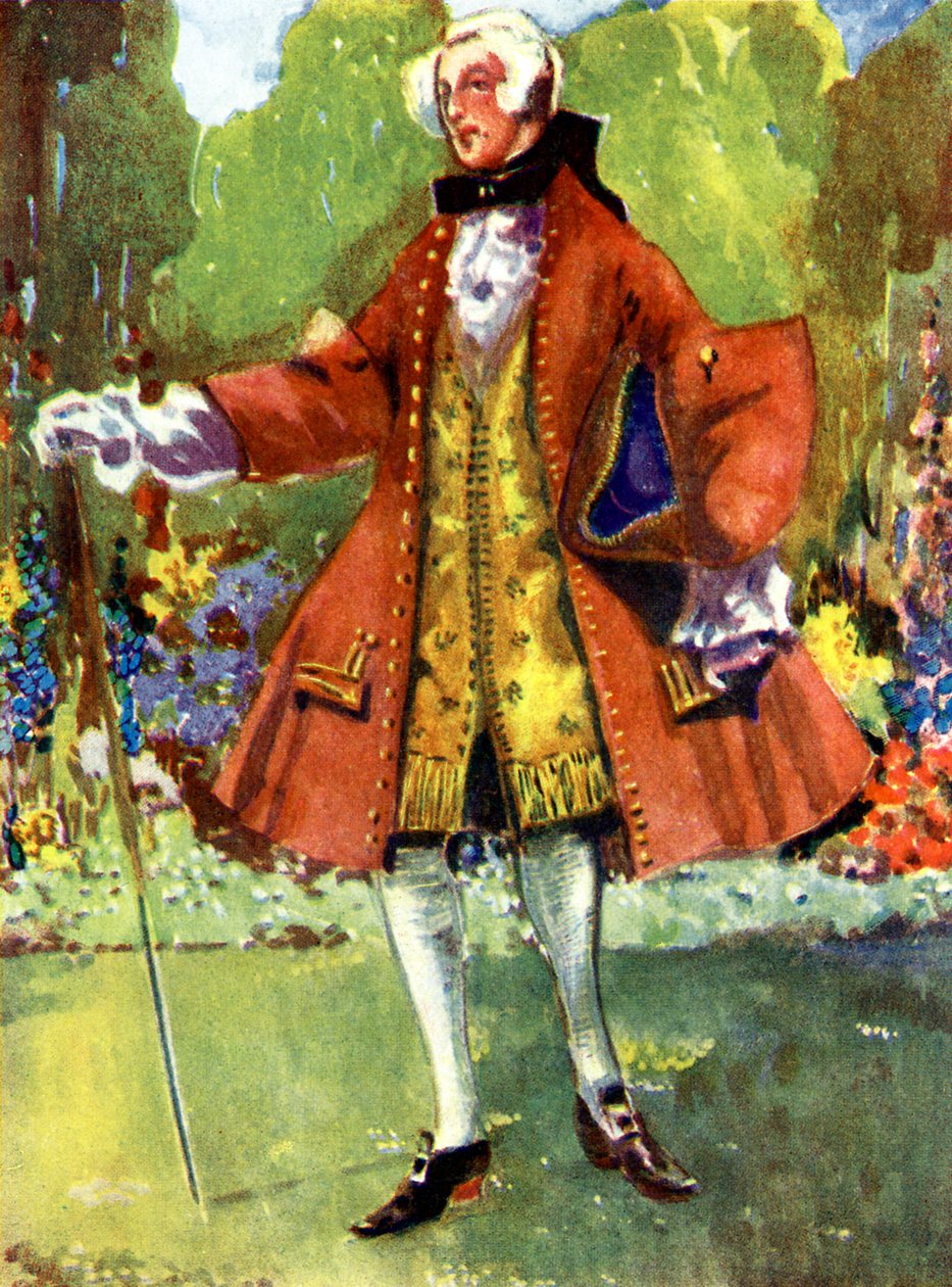 Strój męski za panowania Jerzego II (1727-1760) autorstwa Dion Clayton Calthrop