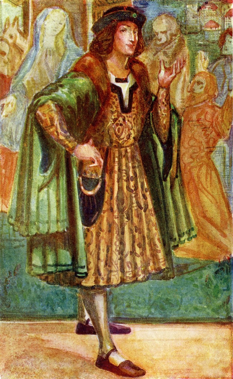 Kostium męski za panowania Ryszarda III (1483-1485) autorstwa Dion Clayton Calthrop