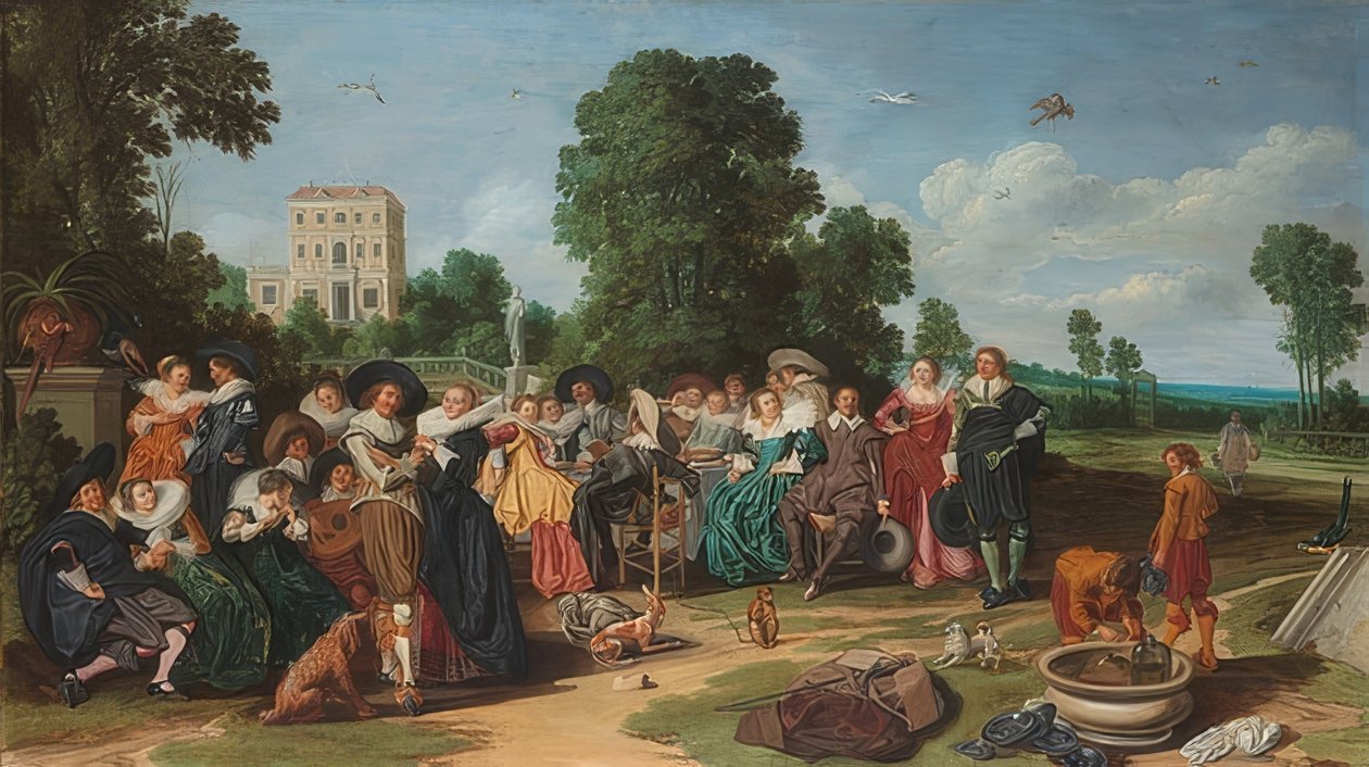 Fête champêtre. 1627 autorstwa Dirck Hals