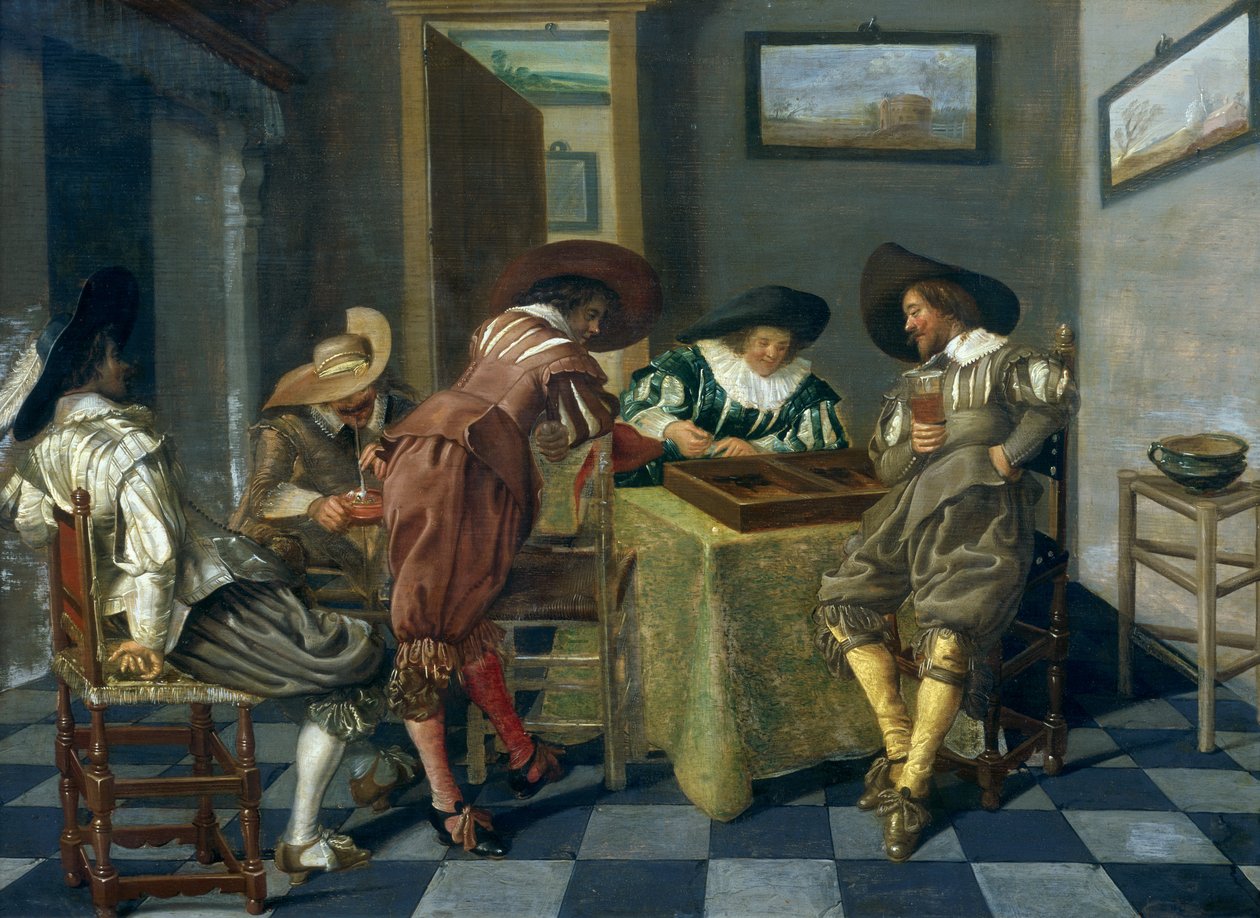 Gra w tryktraka autorstwa Dirck Hals