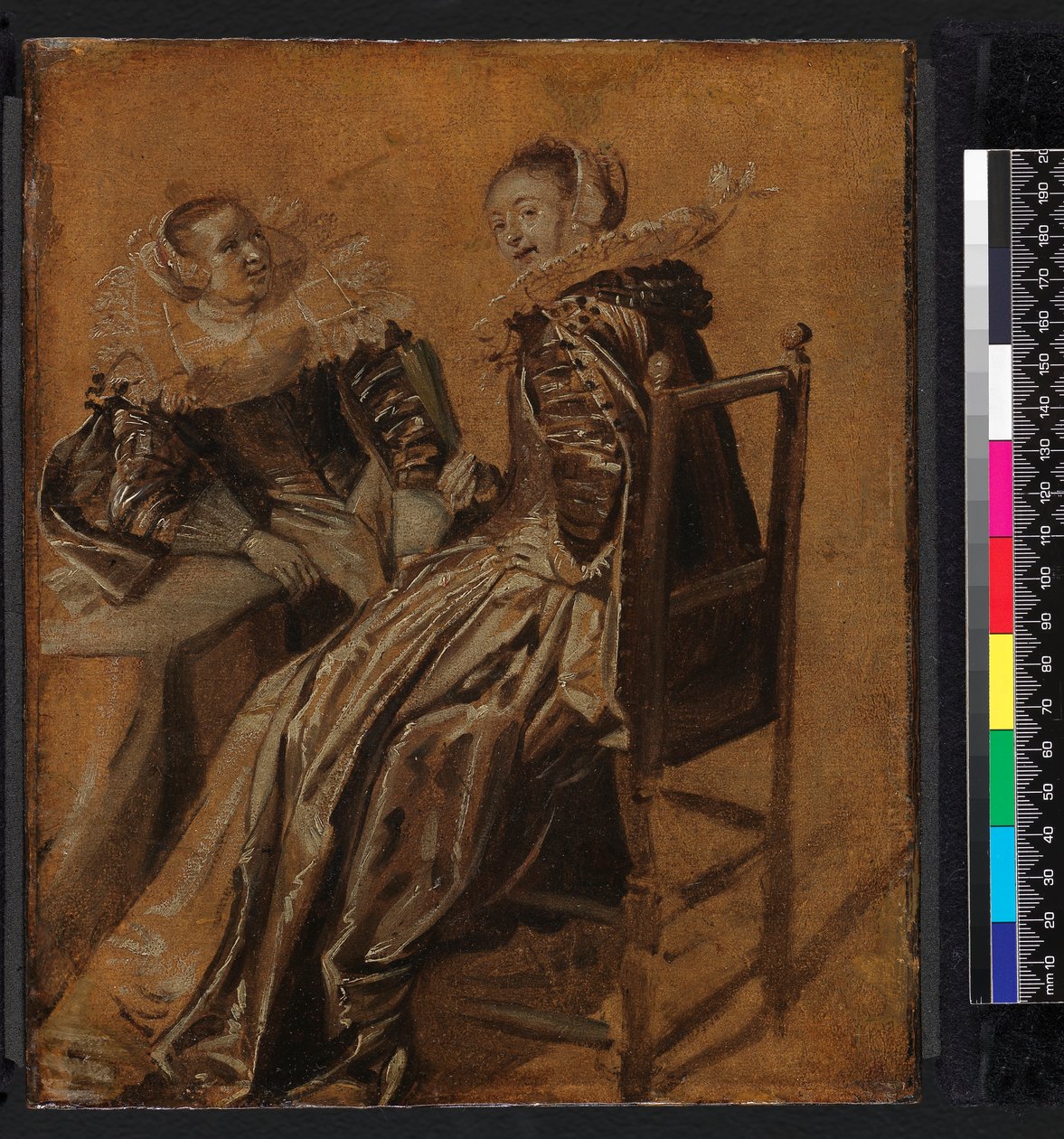Dwie panie siedzące przy stole, 1625-1628 autorstwa Dirck Hals