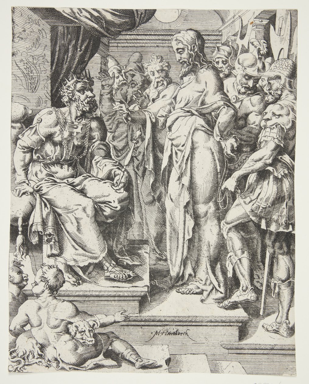 Chrystus przed Herodem autorstwa Dirck Volckertsz. Coornhert