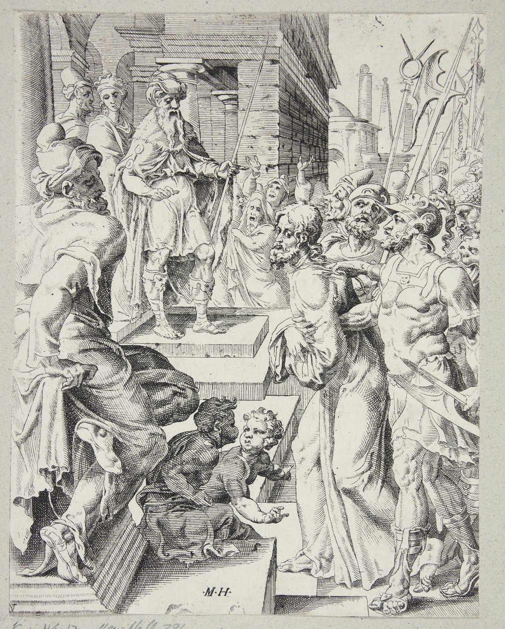 Chrystus przed Piłatem autorstwa Dirck Volckertsz. Coornhert