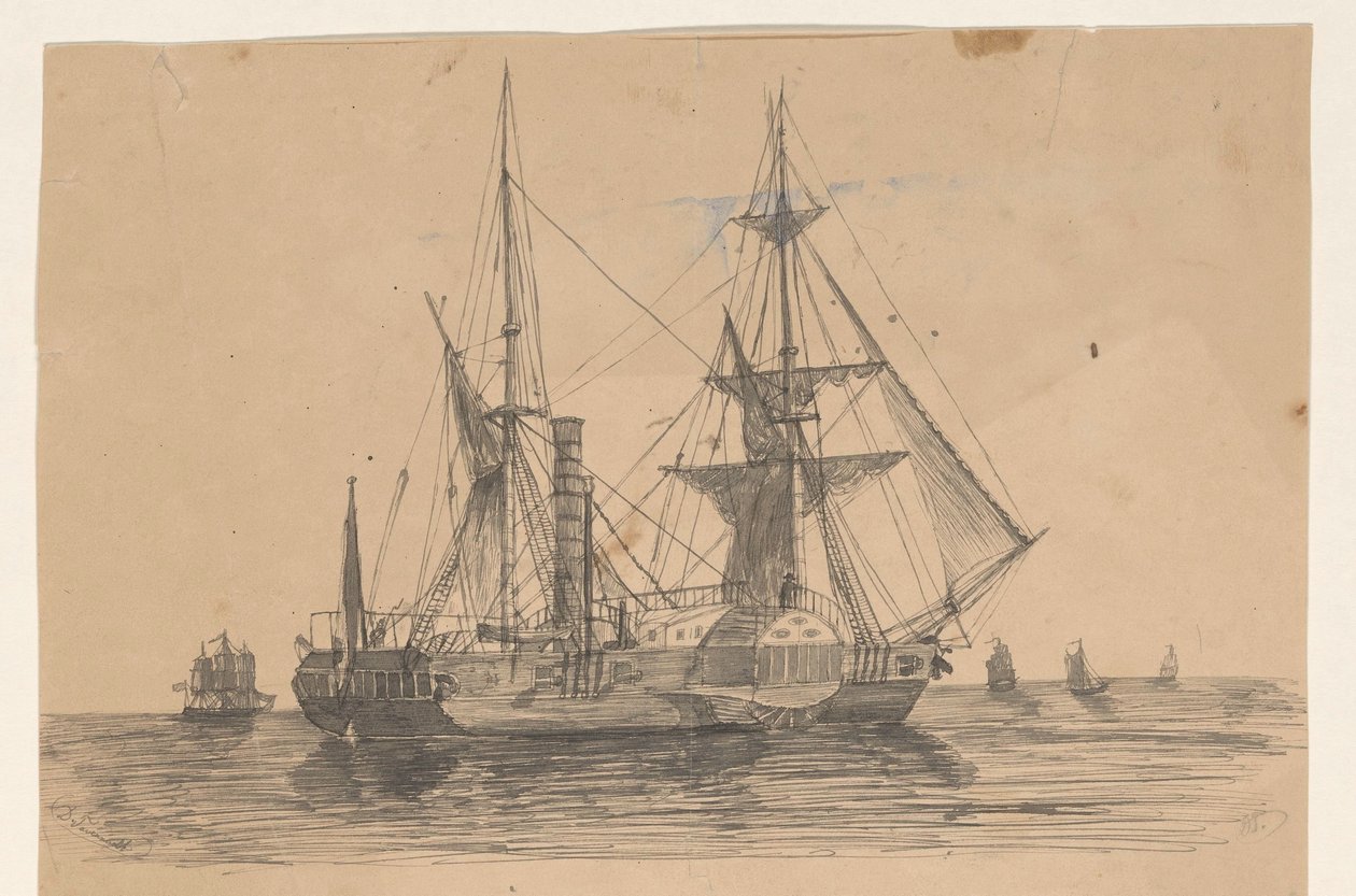 Parowiec Marianna autorstwa Dirk Arnoldus Tavenraat