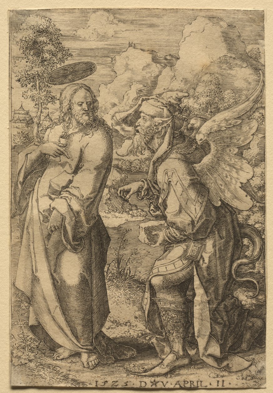 Kuszenie Chrystusa, 1525. autorstwa Dirk Vellert