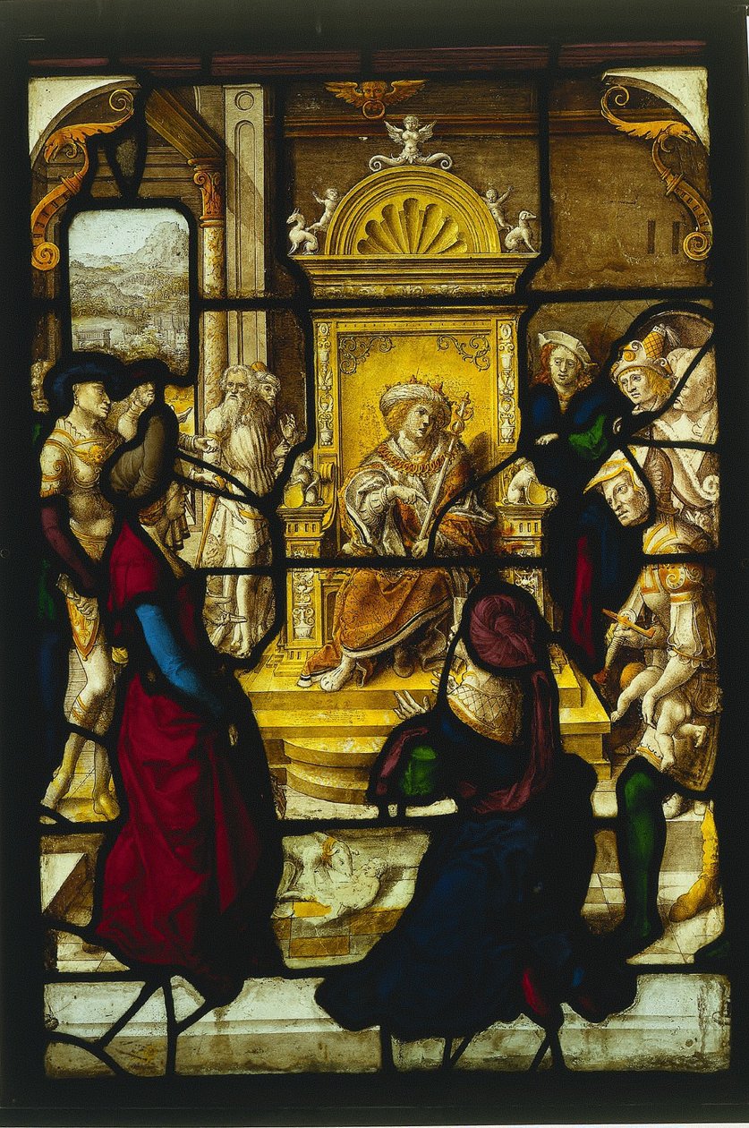 Wyrok Salomona, c. 1530. autorstwa Dirk Vellert