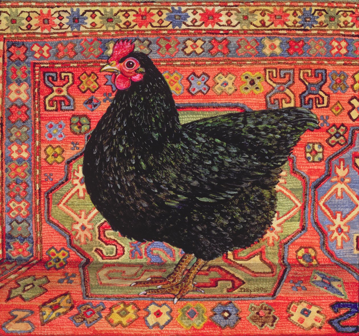 Kurczak z czarnego dywanu, 1995 autorstwa Ditz