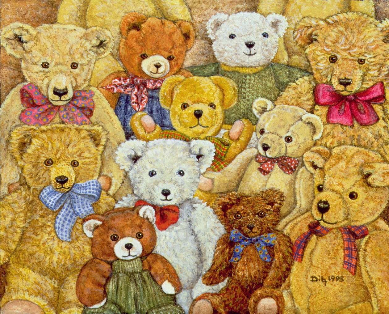 Ted-Patch, 1995 (akryl na panelu) autorstwa Ditz