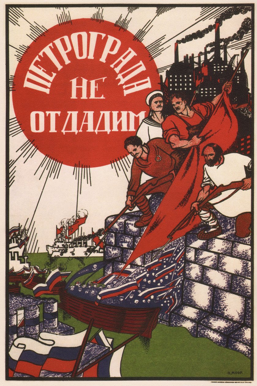 Piotrogród nie zostanie poddany, 1919 autorstwa Dmitriy Stakhievich Moor