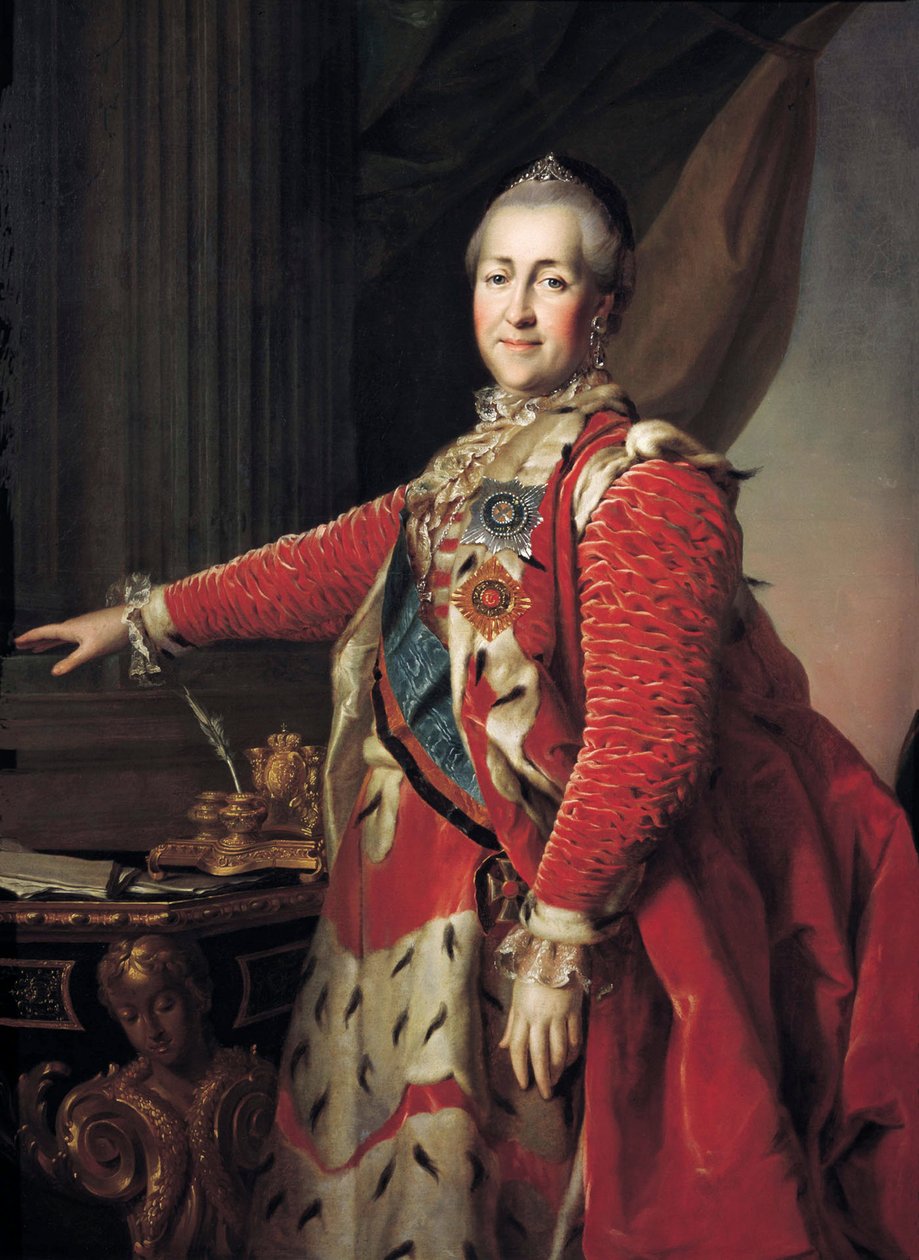 Katarzyna Wielka, cesarzowa Rosji, 1782 r. autorstwa Dmitri Grigorievich Levitsky