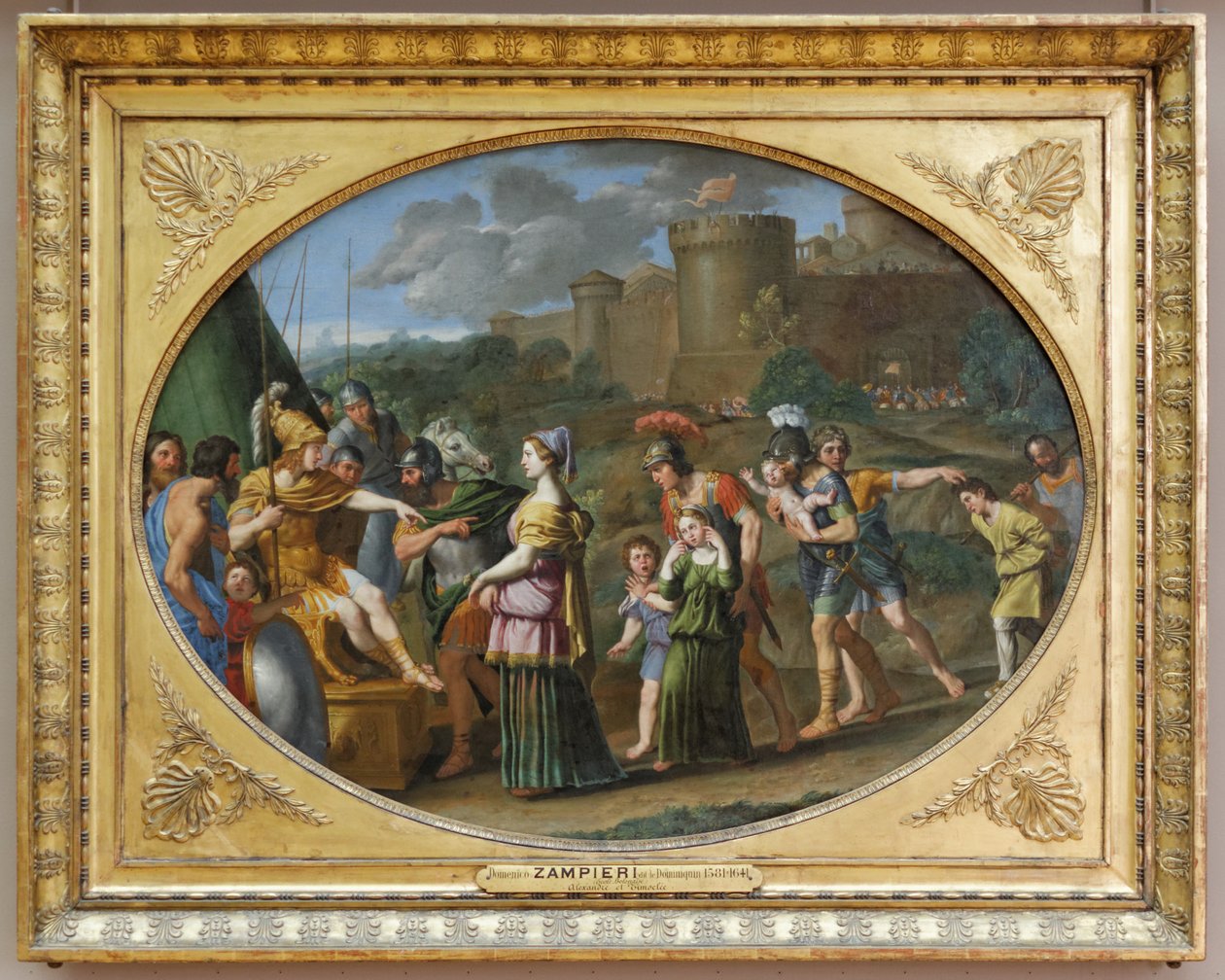 Timoklea przed Aleksandrem Wielkim autorstwa Domenichino