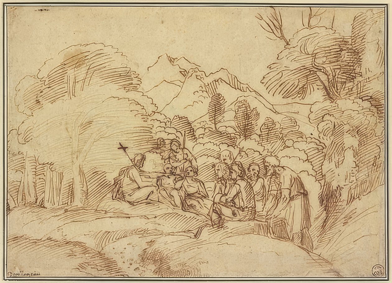 Jan głosi kazania na pustyni autorstwa Domenichino