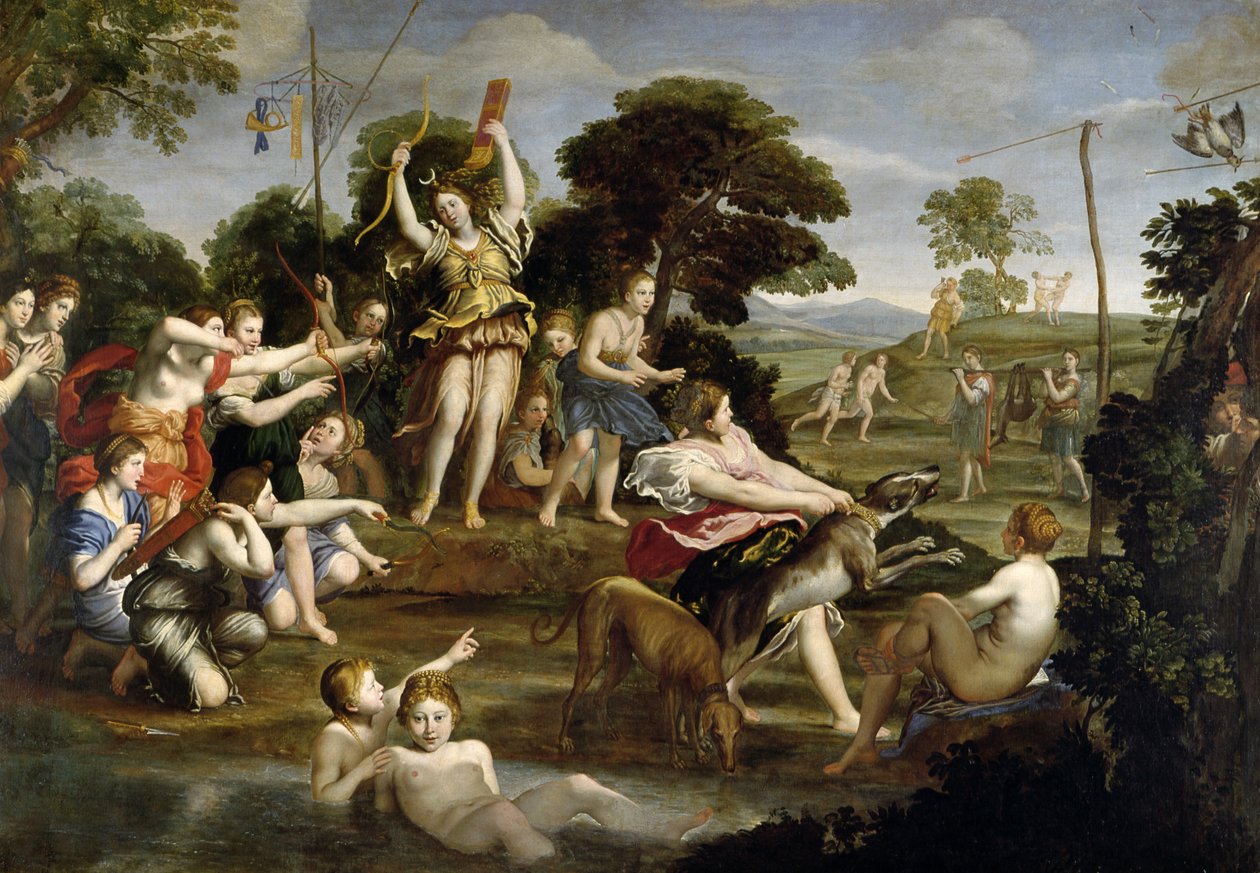 Polowanie na Dianę, 1616-17 autorstwa Domenichino