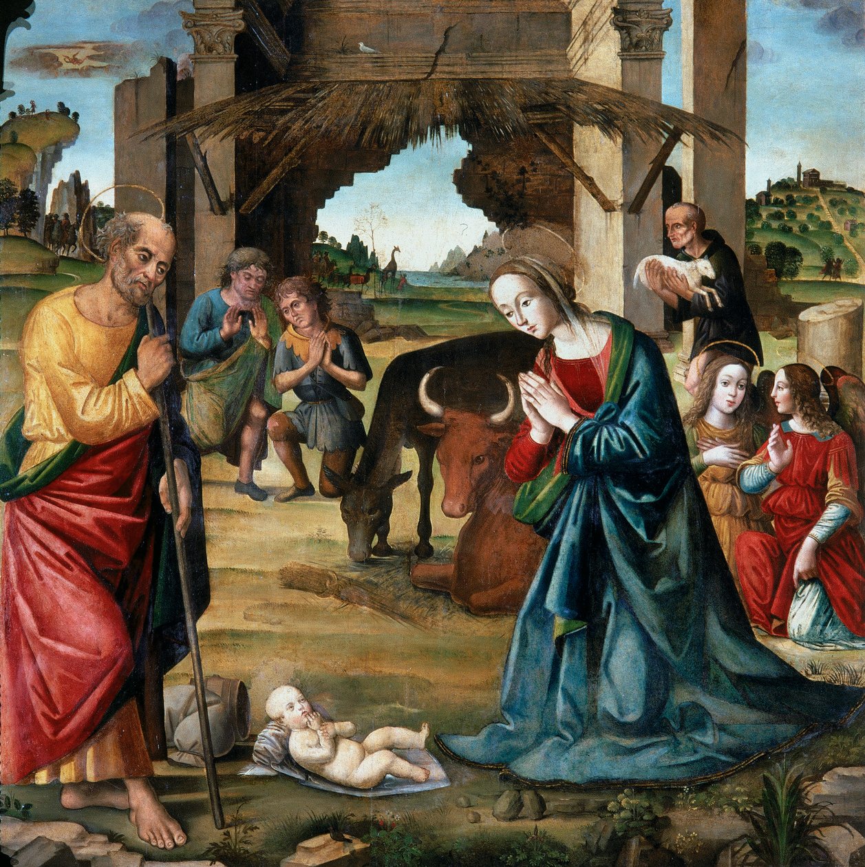 Adoracja pasterzy autorstwa Domenico Ghirlandaio