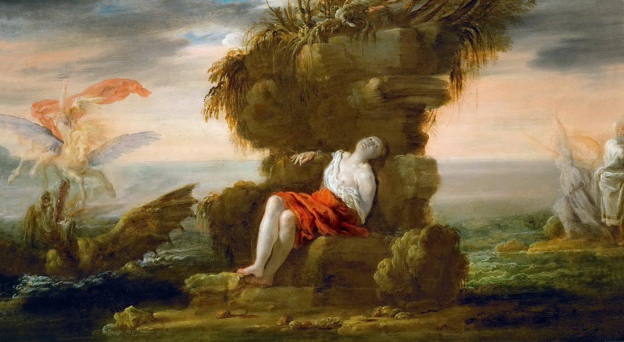 Perseusz uwalnia Andromedę autorstwa Domenico Fetti or Feti