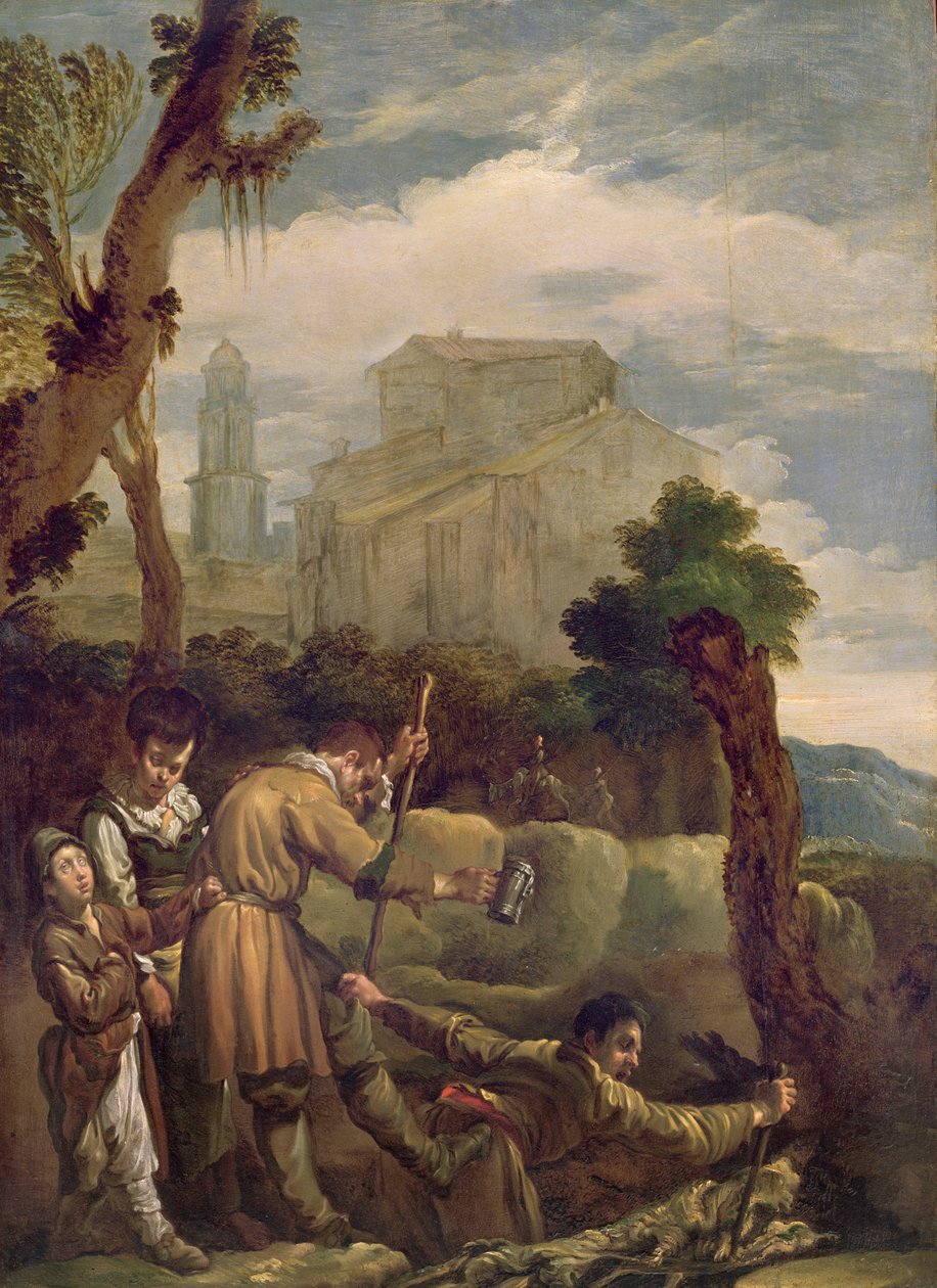 Ślepcy prowadzący ślepców, 1621-22 (panel) autorstwa Domenico Fetti or Feti