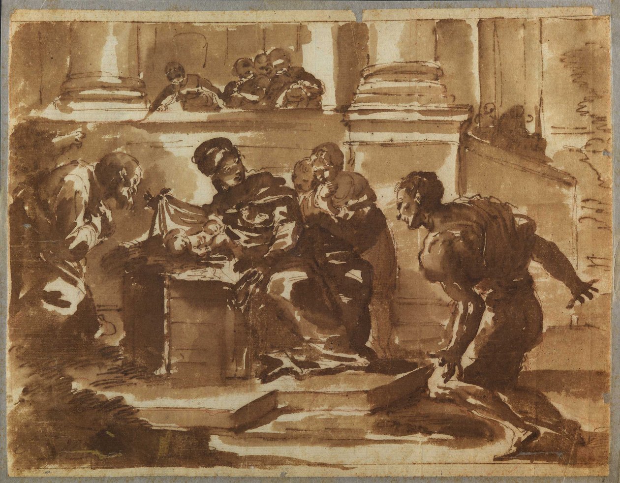 Adoracja pasterzy autorstwa Domenico Maria Canuti