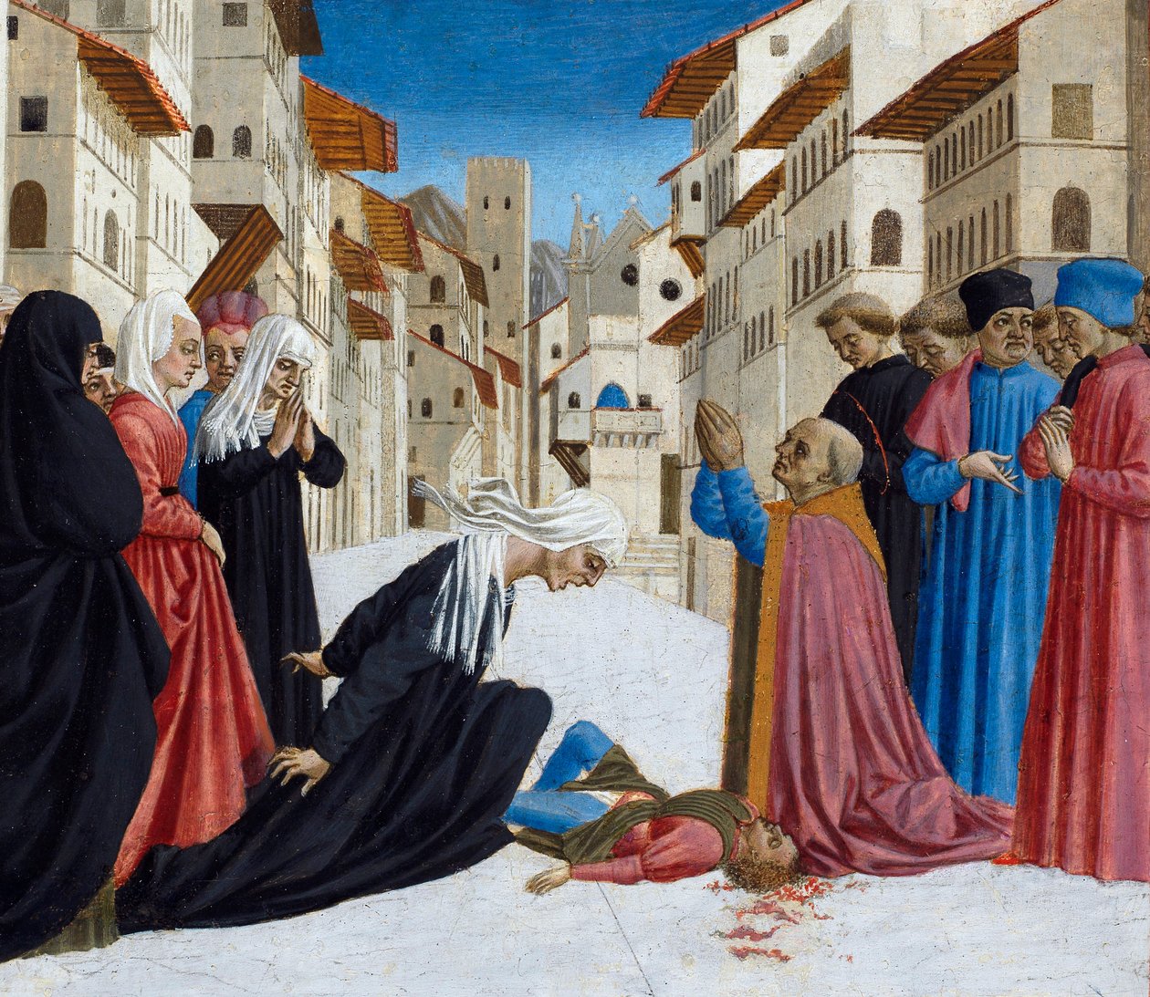 Cud św. Zenobiusza, 1442-48 (tempera na desce) autorstwa Domenico Veneziano