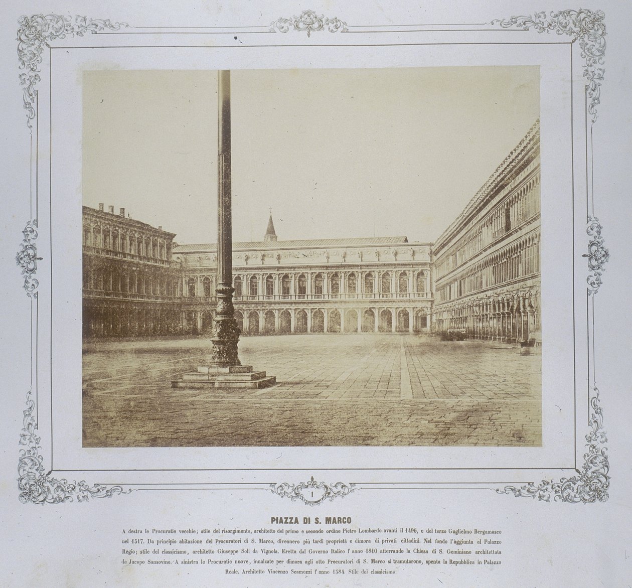 Piazza San Marco, ok. 1855 autorstwa Domenico Bresolin
