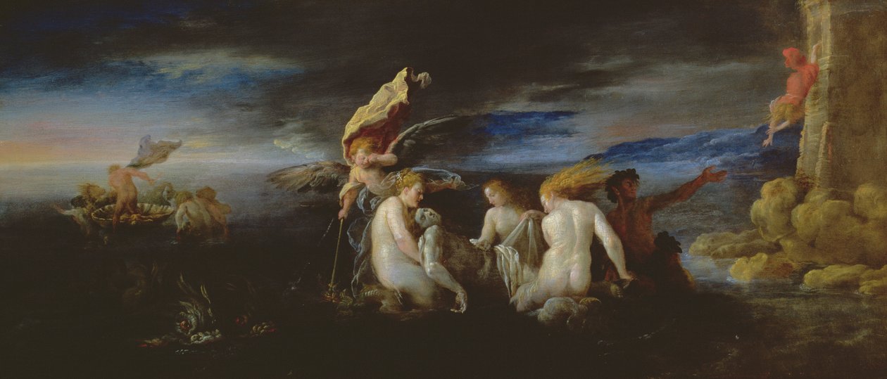 Bohater i Leander (panel) autorstwa Domenico Fetti or Feti