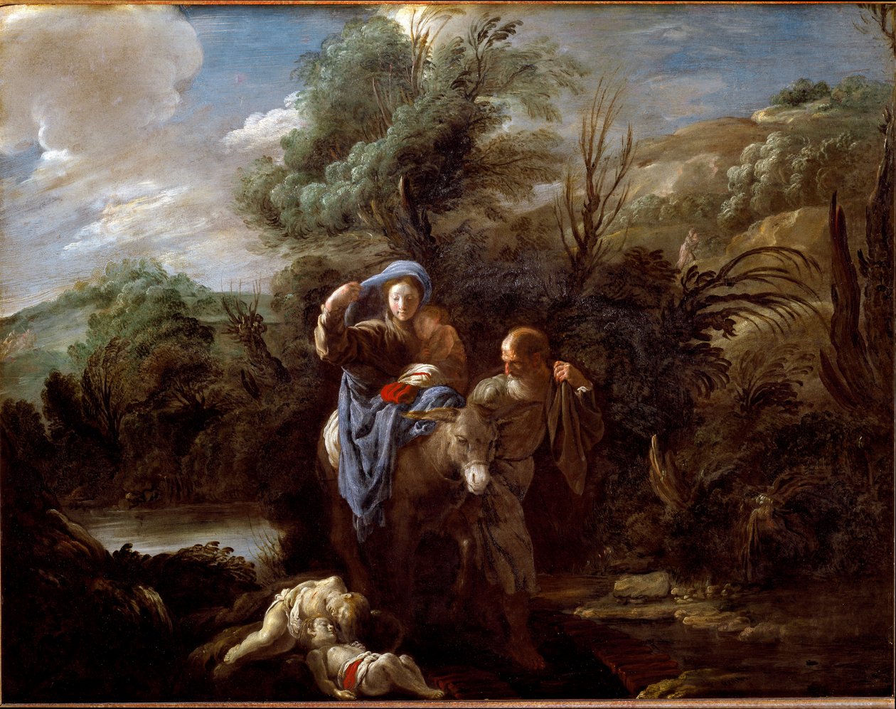 Wyciek w Egipcie (malarstwo autorstwa Domenico Fetti or Feti