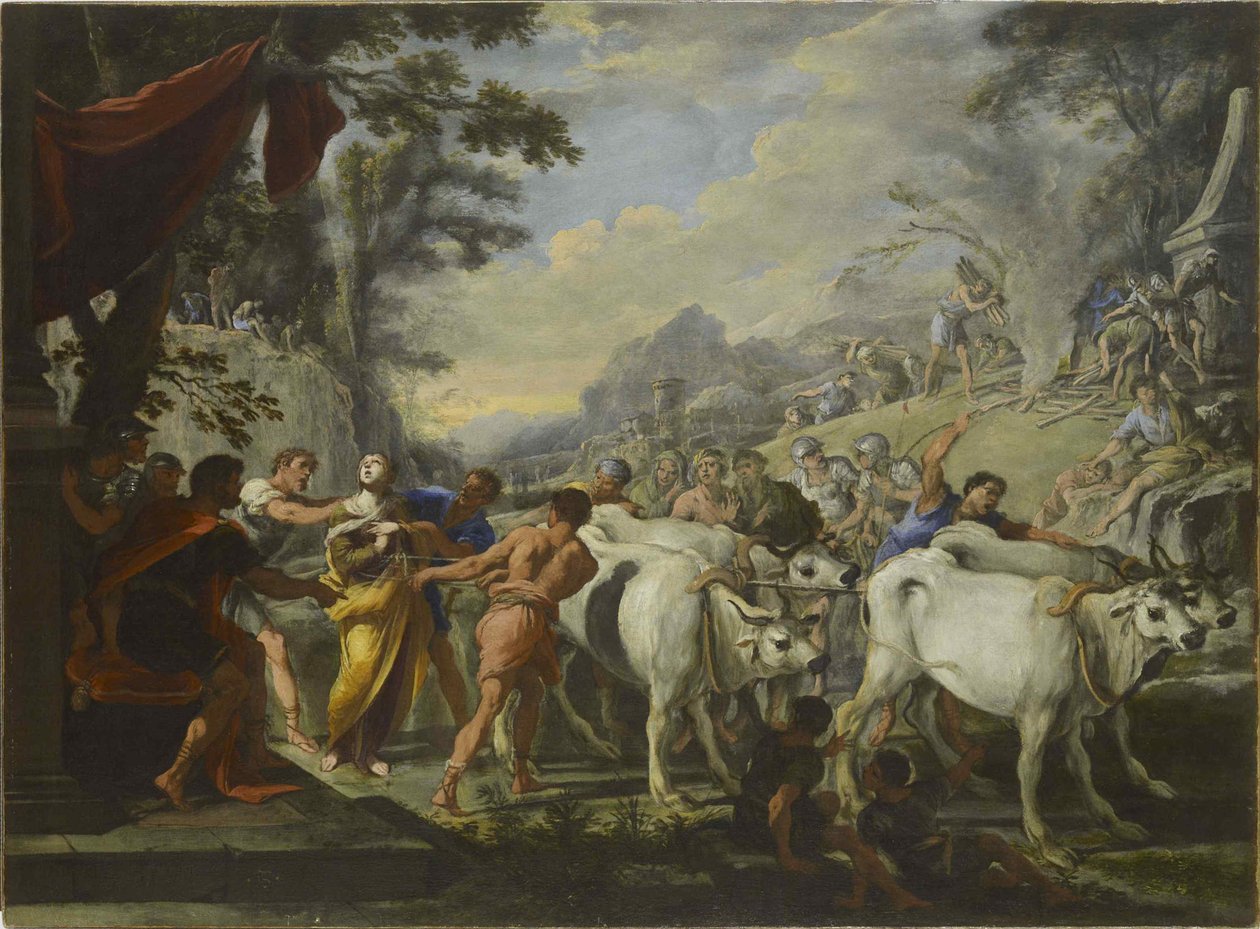 Męczeństwo św. Łucji, lata 1640-1650. autorstwa Domenico Gargiulo