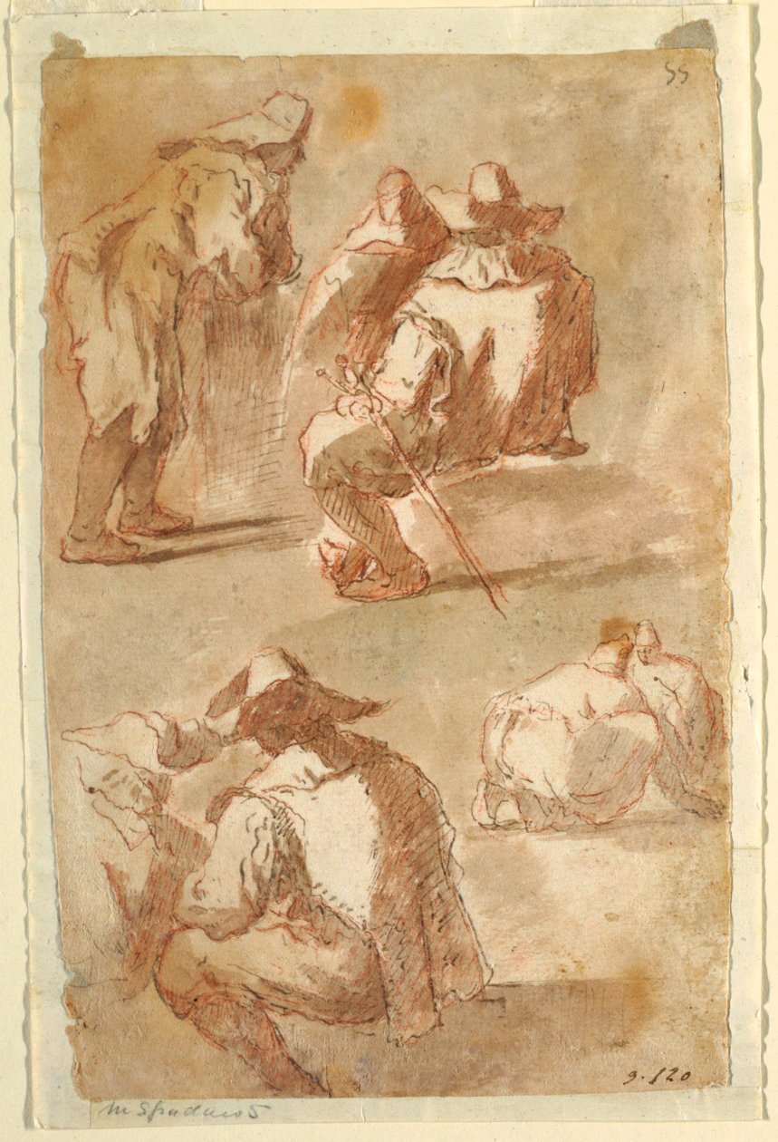Studia figuralne autorstwa Domenico Gargiulo, called Micco Spadaro