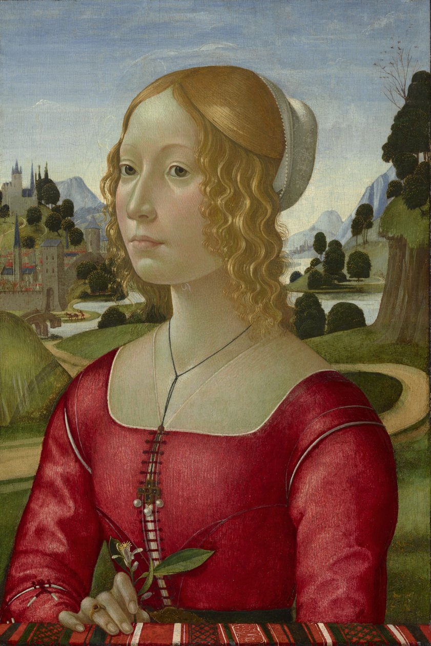 Portret damy, ok. 1490 autorstwa Domenico Ghirlandaio