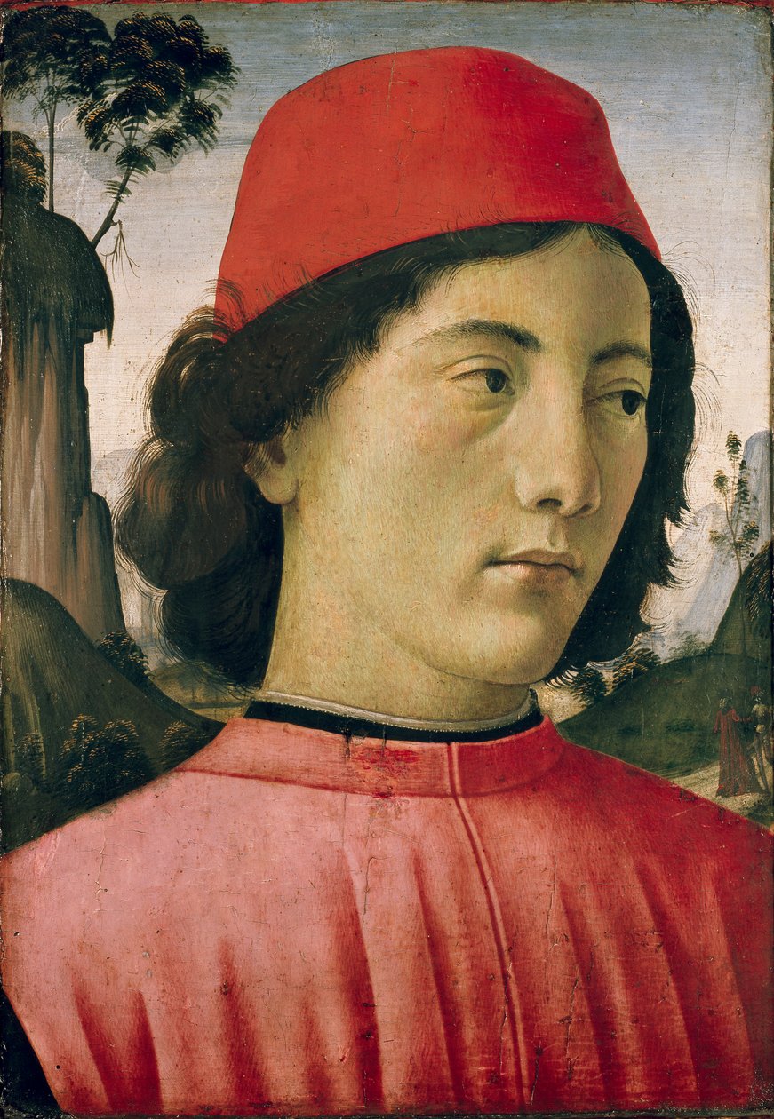Portret młodego mężczyzny, c1477-1478 autorstwa Domenico Ghirlandaio