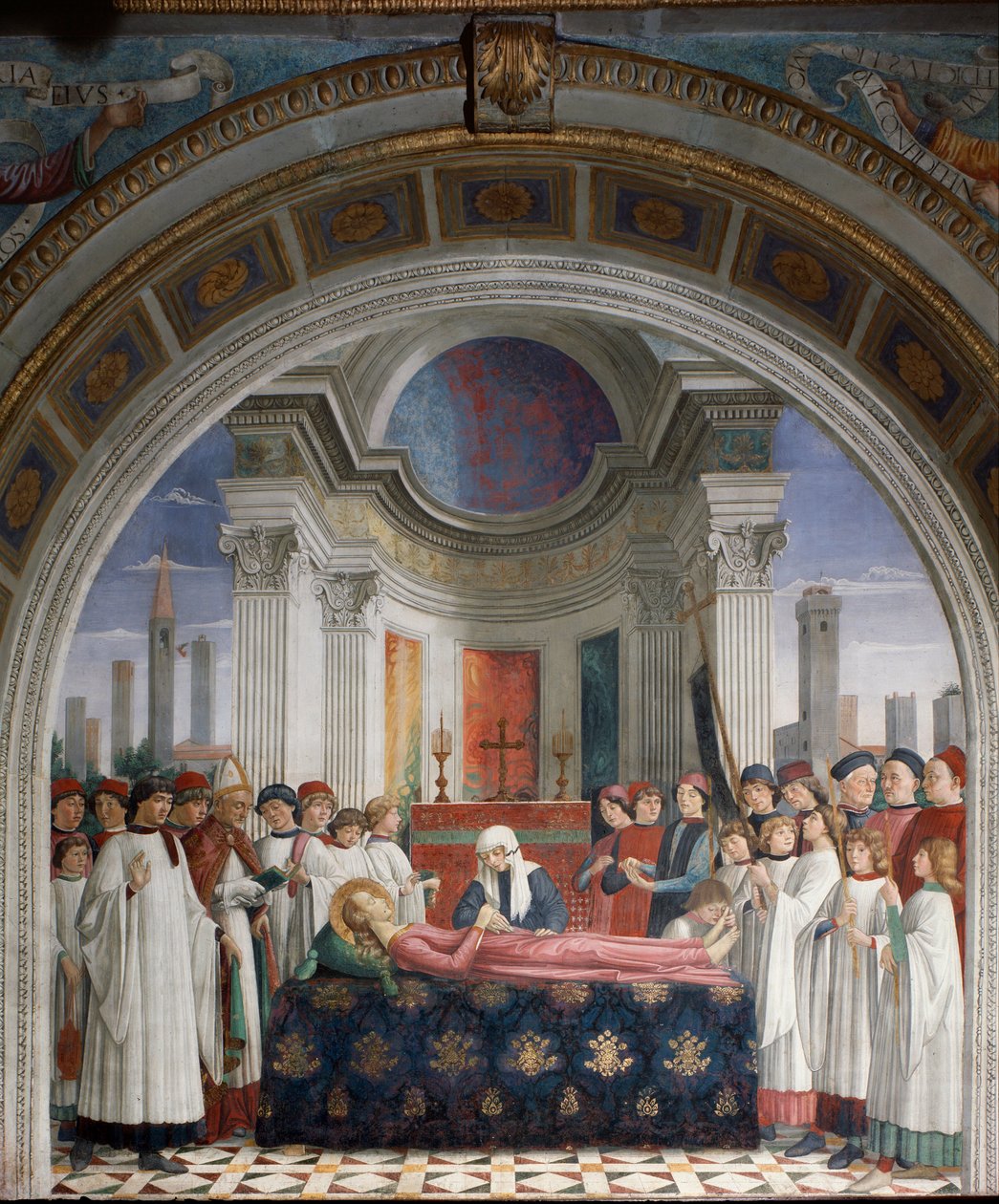 Pogrzeb św. Finy - Fresco autorstwa Domenico Ghirlandaio