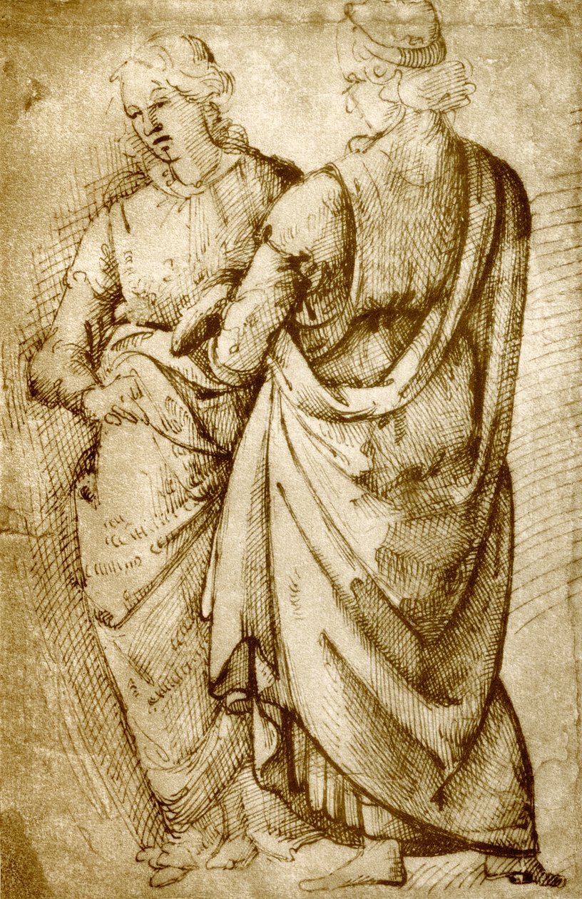 Dwa studia ubioru autorstwa Domenico Ghirlandaio