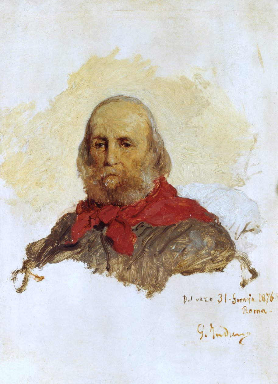 Portret Garibaldiego, 1876 autorstwa Domenico Induno