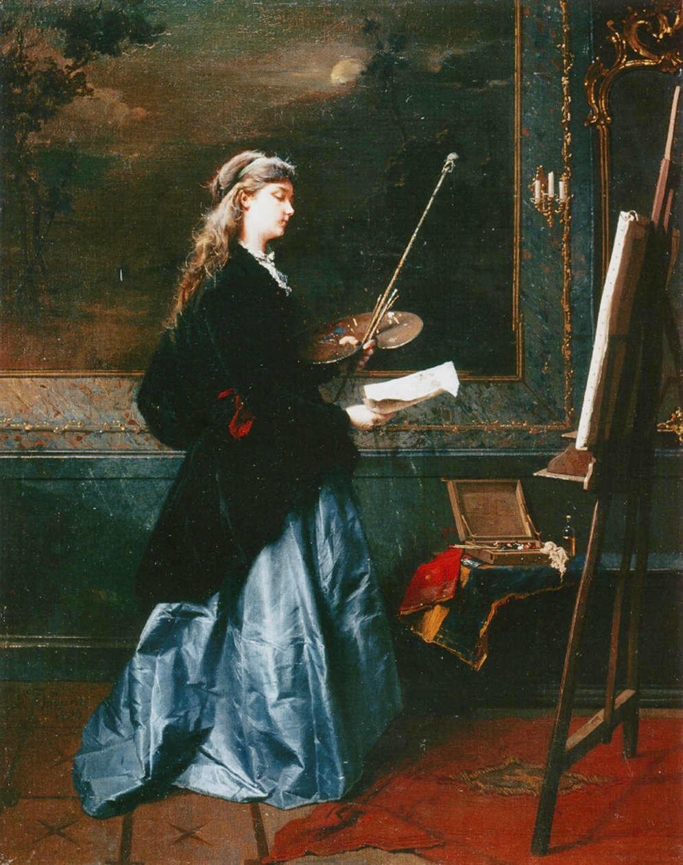 Malarz, 1864 autorstwa Domenico Induno