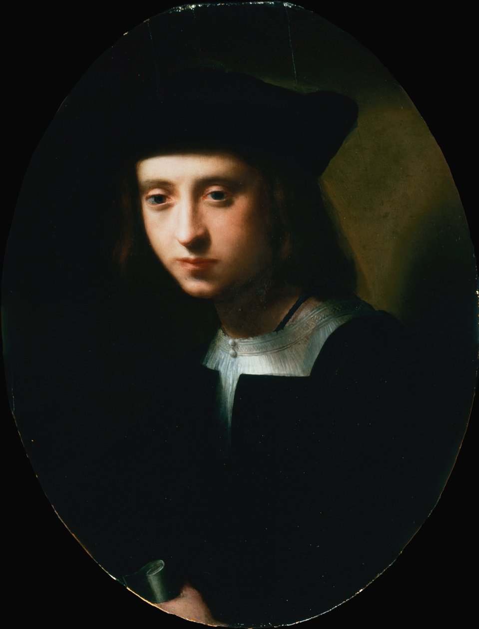 Portret młodzieńca (olej) autorstwa Domenico Puligo