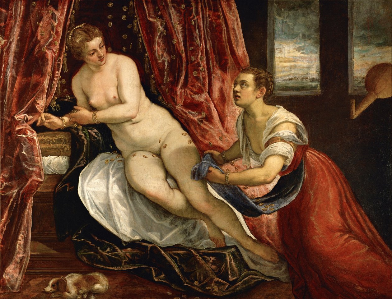Danae, ok.1570 autorstwa Domenico Robusti Tintoretto
