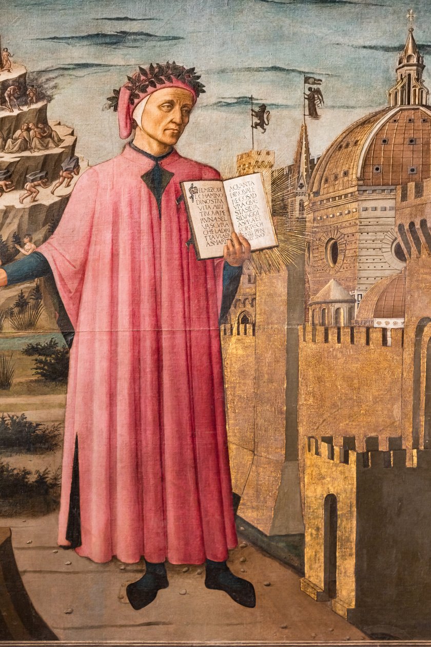 Boska komedia Dantego Alighieri, fragment autorstwa Domenico di Michelino