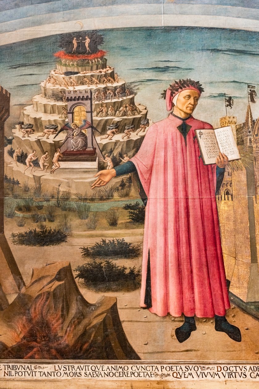 Boska komedia Dantego Alighieri, fragment autorstwa Domenico di Michelino