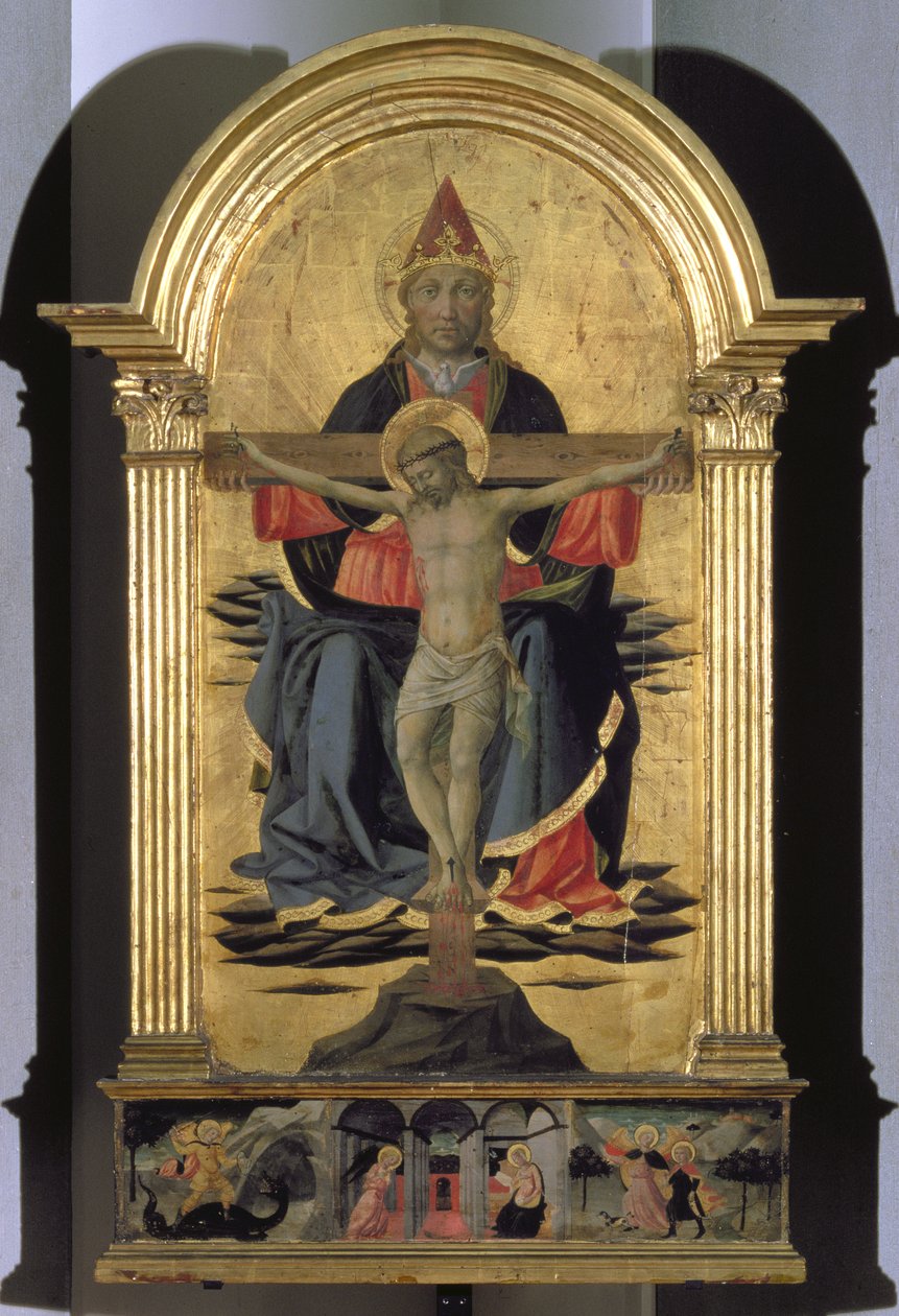 Trójca Święta (tempera na panelu) autorstwa Domenico di Michelino