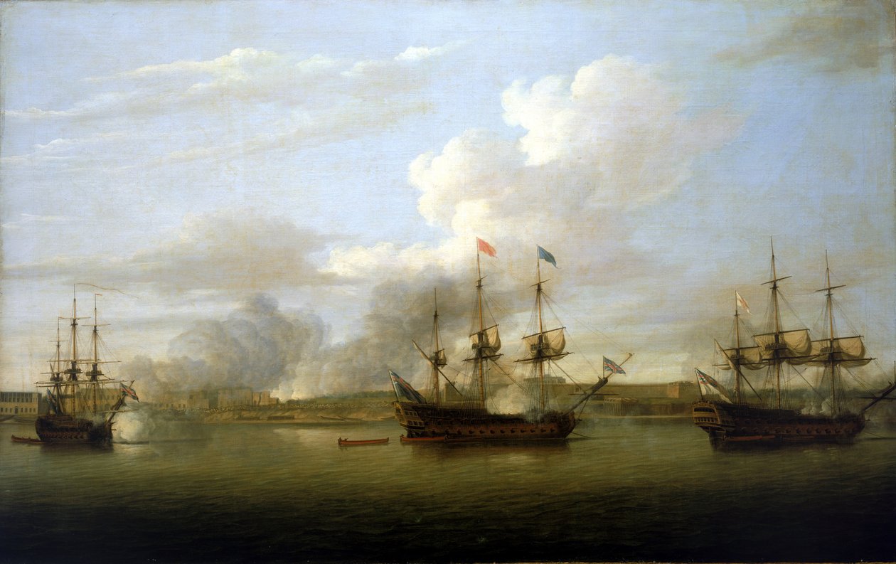 Zdobycie Chandernagore, marzec 1757 r. autorstwa Dominic Serres