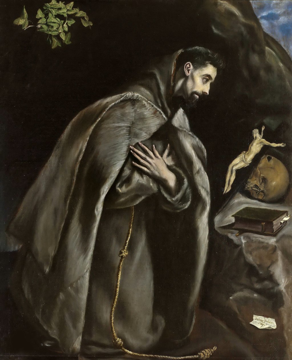 Modlitwa św. Franciszka, ok. 1585. autorstwa Dominico El Greco