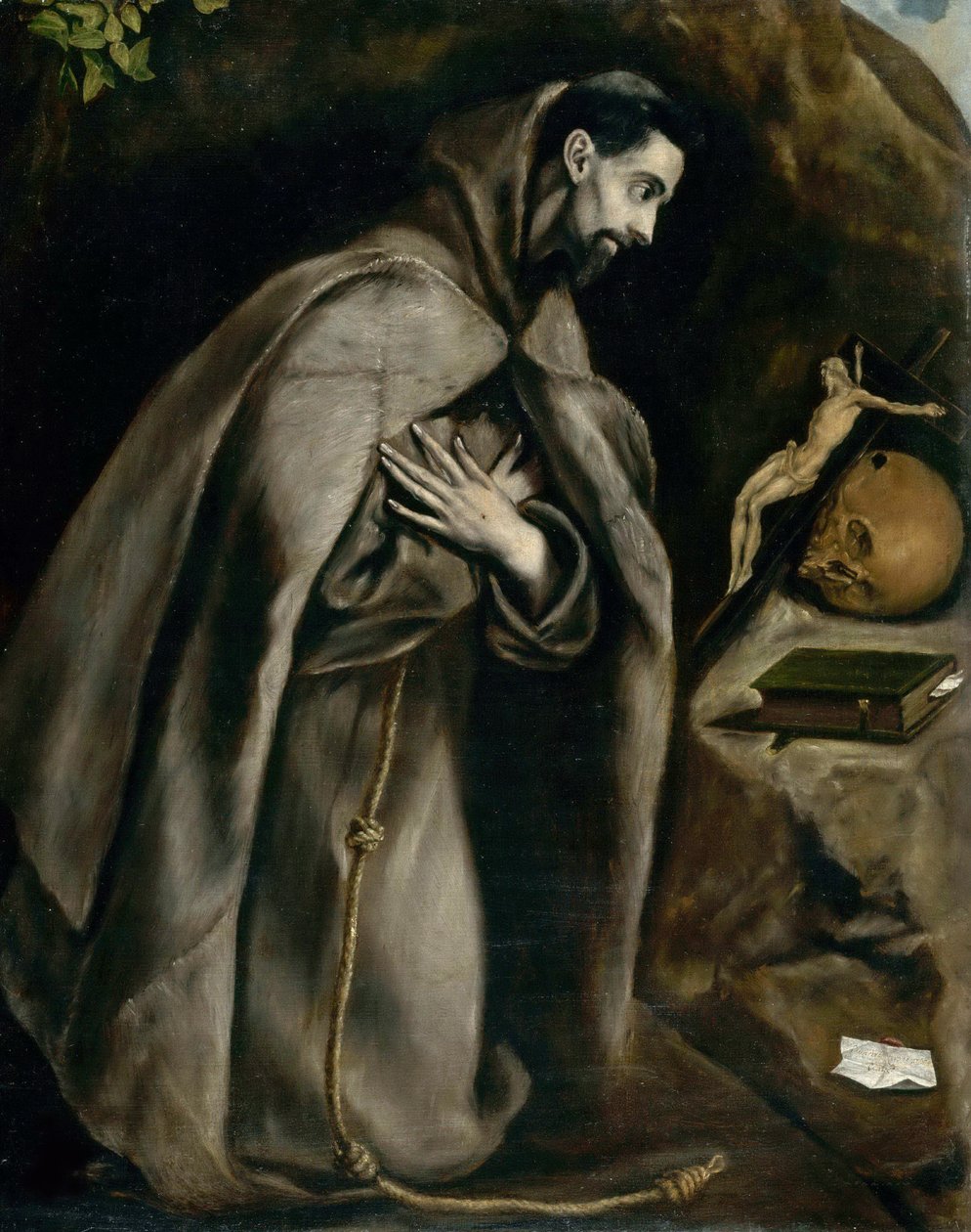 Modlitwa św. Franciszka, ok. 1596-1600. autorstwa Dominico El Greco