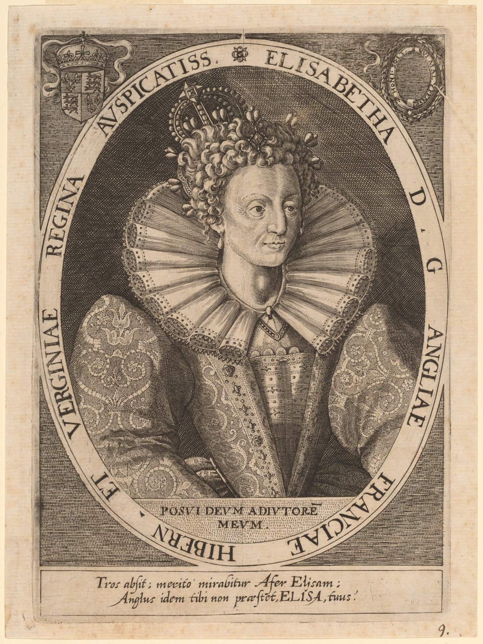 Królowa Elżbieta autorstwa Dominicus Custos after Crispijn de Passe I