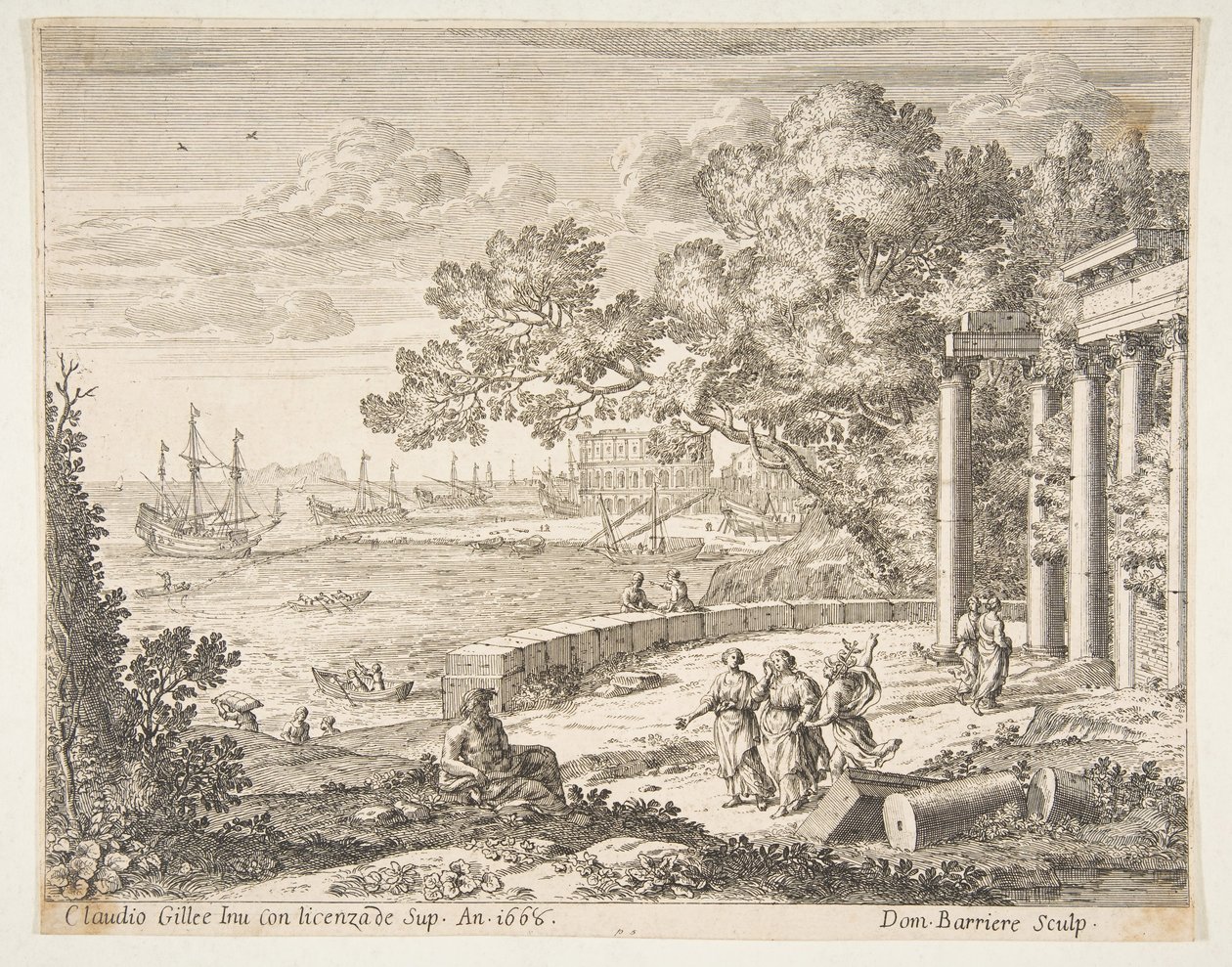 Krajobraz z Merkurym, 1668. autorstwa Dominique Barriere