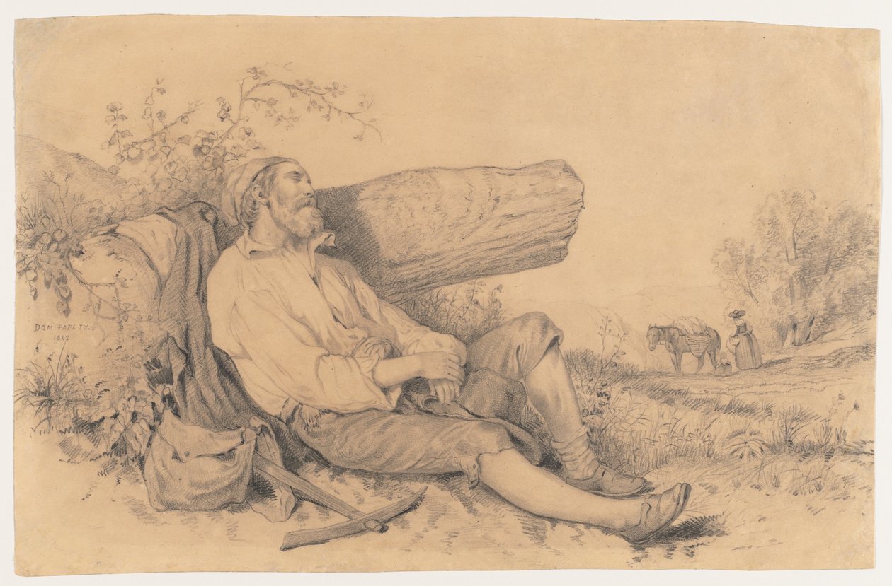 Śpiący robotnik polowy, 1842. autorstwa Dominique Louis Papety