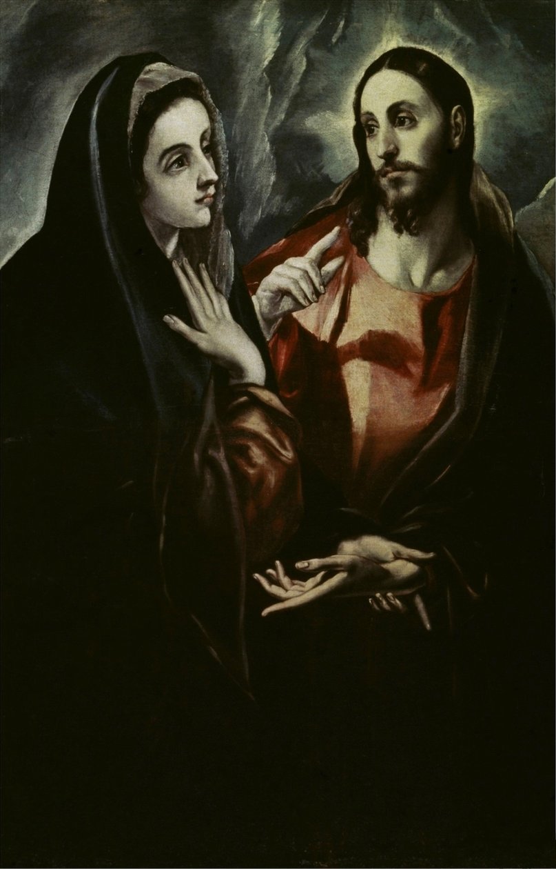 Chrystus żegna się z Maryją autorstwa El Greco
