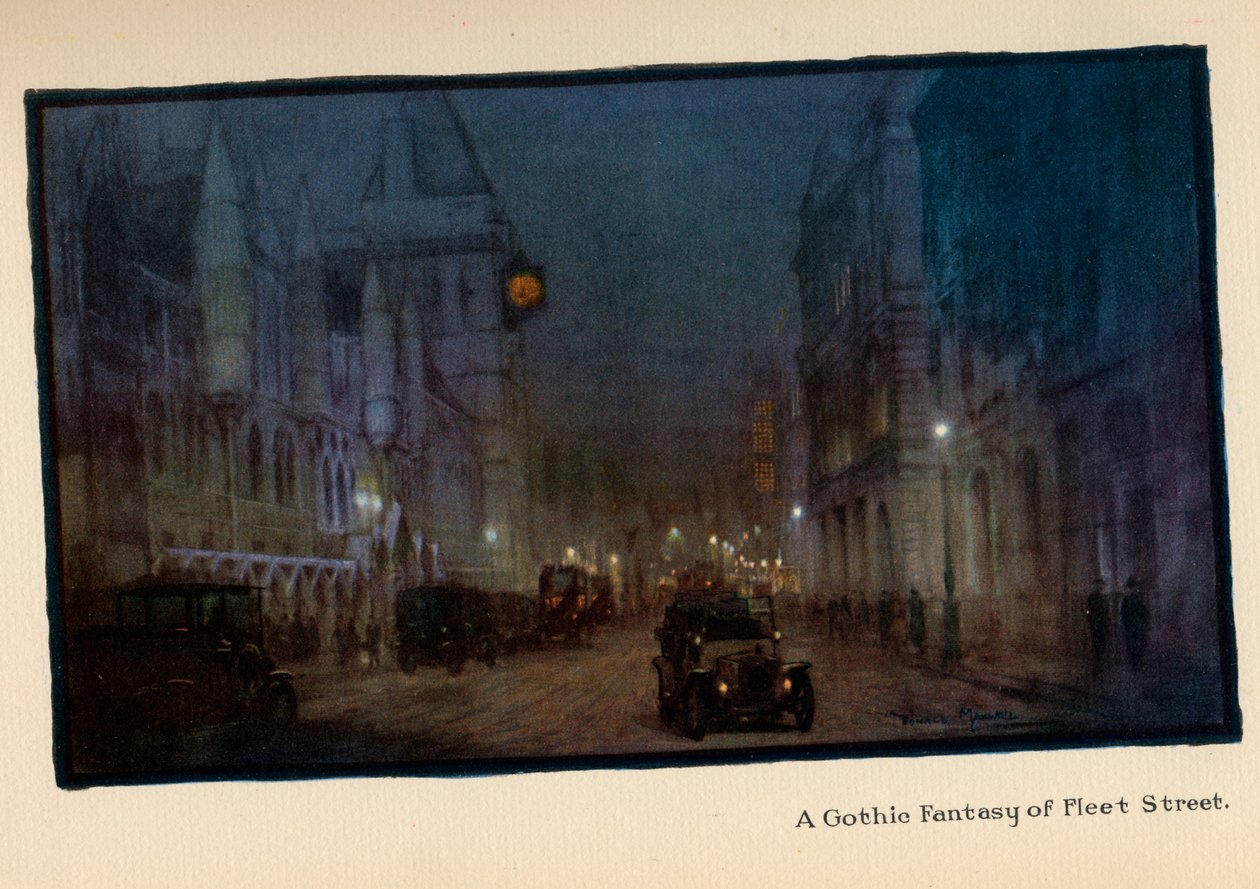 Gotycka fantazja na Fleet Street, z "The New Lights o